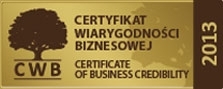 Certificate of Business Credibility 2013