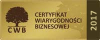 Certyfikat Wiarygodności Biznesowej 2016